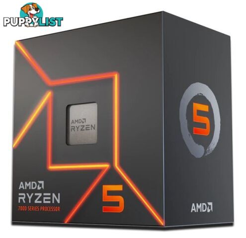 AMD 100-100001015BOX Ryzen 5 7600 6 Cores AM5 CPU Processor with Wraith Prism Cooler - AMD - 730143314572 - 100-100001015BOX