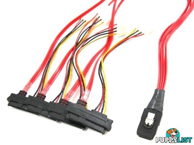 Alogic IMS-01-8482-8087 1M Mini SAS (SFF-8087) to (4) SFF-8482 Cable - Alogic - 9350784004383 - IMS-01-8482-8087