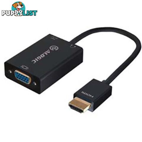 Alogic HDMI-VGA-AD-ADP 15cm Adaptor - HDMI Male to VGA Female + 3.5mm Audio Female - Alogic - 9319866078162 - HDMI-VGA-AD-ADP