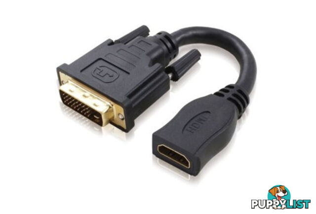 Alogic DVI-HDMI-15MF 15cm DVI-D (M) to HDMI (F) Adapter Cable Male to Female - Alogic - 9350784001856 - DVI-HDMI-15MF