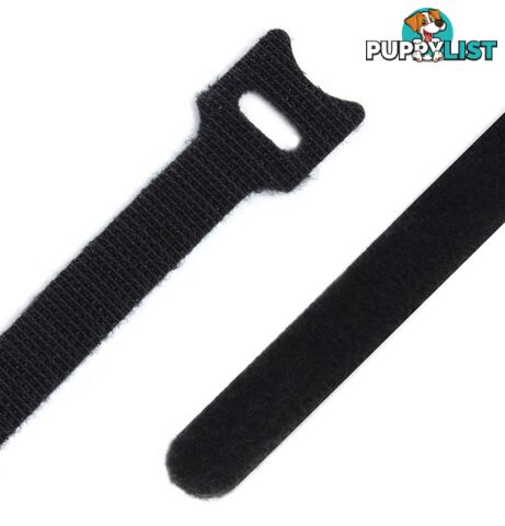 Ty-It VC1224BLK Hook & Loop (Velcro) Cable Tie 240mm X 12mm - BLACK: Bag of 10 - Generic - 9350784000163 - VC1224BLK