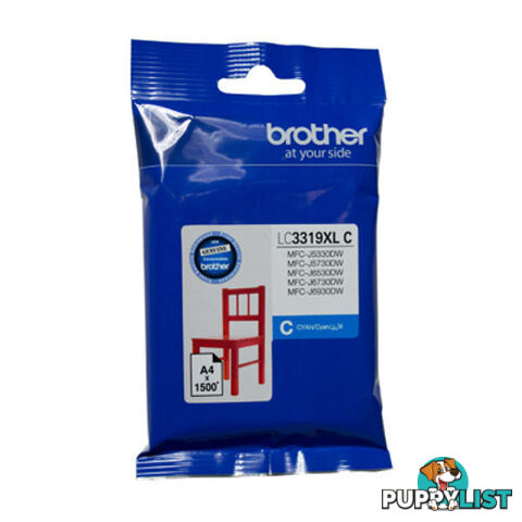 Brother LC-3319XLC LC-3319XL Cyan Ink 1.5K - Brother - 4977766767279 - LC-3319XLC