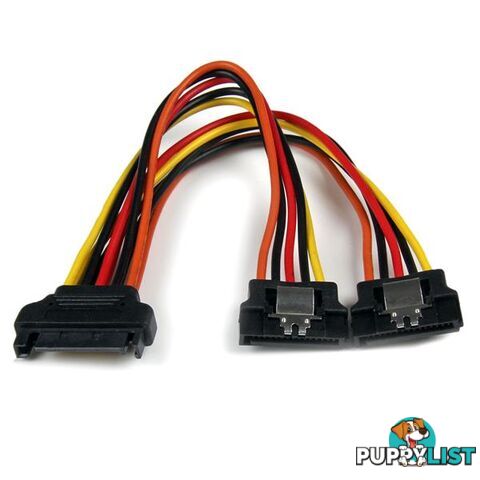 StarTech PYO2LSATA 6in Latching SATA Power Y Splitter Cable - StarTech - 065030849579 - PYO2LSATA