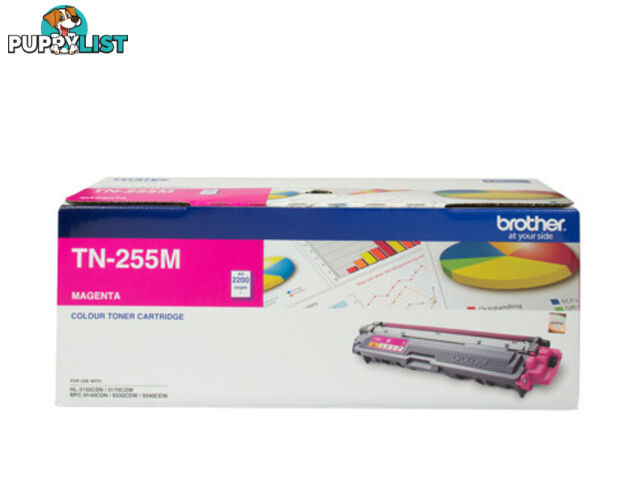 Brother TN-255M Magenta Toner Cartridge2200Pages - Brother - 4977766718936 - TN-255M