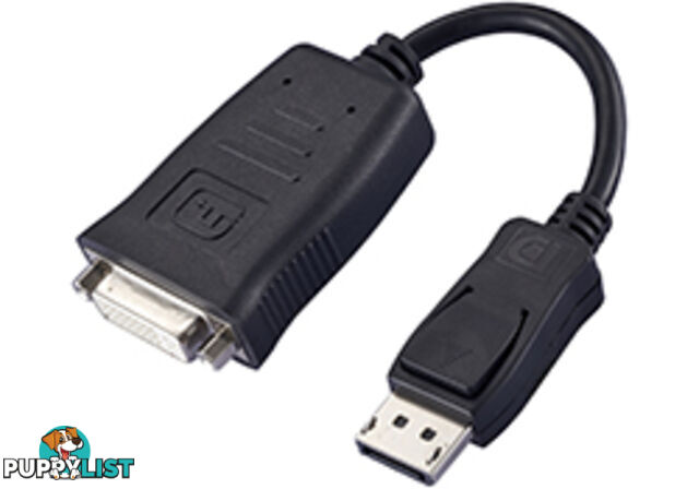 Comsol DP-DVI-AD-A 15cm DisplayPort (M) to Single Link DVI-D (F) Active Adapter - Comsol - 9332902000071 - DP-DVI-AD-A