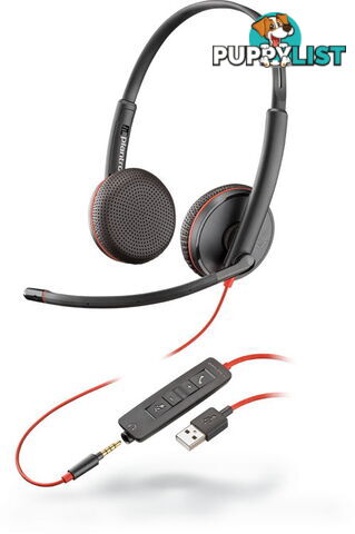 Plantronics 209746-201 Blackwire C3215 MONAURAL UC USB-A Headset W/ 3.5MM - Plantronics - 017229160187 - 209746-201