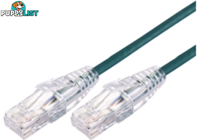 Comsol UTP-03-C6A-UT-GRN 3m RJ45 Cat 6A Ultra Thin Patch Cable - Green - Comsol - 9332902018458 - UTP-03-C6A-UT-GRN