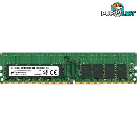 Micron MTA9ASF2G72AZ-3G2B1R 16GB (1x16GB) DDR4 ECC UDIMM 3200MHz CL22 1Rx8 ECC Unbuffered Server Memory - Micron - 0649528900678 - MTA9ASF2G72AZ-3G2B1R