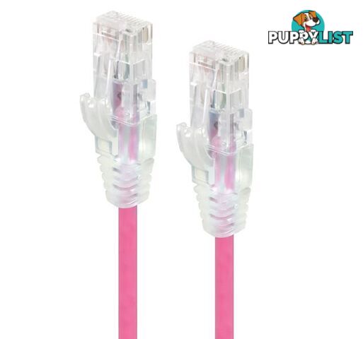 Alogic C6S-1.5PNK 1.5m Pink Ultra Slim Cat6 Network Cable UTP 28AWG - Alogic - 9350784011626 - C6S-1.5PNK