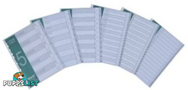 A4 PP 1-5 Tab Grey Dividers DVIDER-5GREY - Generic - 6915784157298 - DVIDER-5GREY