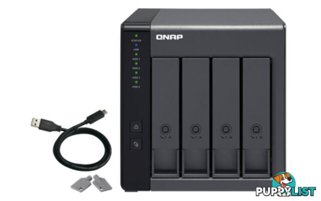 QNAP TR-004 4-bay USB 3.0 RAID Expansion Enclosure 2yr wty - QNAP - 0885022016358 - TR-004