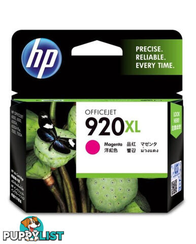 HP CD973AA 920XL MAGENTA INK CARTRIDGE,OFFICEJET 6500 - HP - 886111799749 - CD973AA