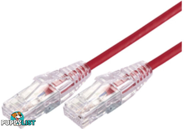 Comsol UTP-02-C6A-UT-RED 2m RJ45 Cat 6A Ultra Thin Patch Cable - Red - Comsol - 9332902018403 - UTP-02-C6A-UT-RED