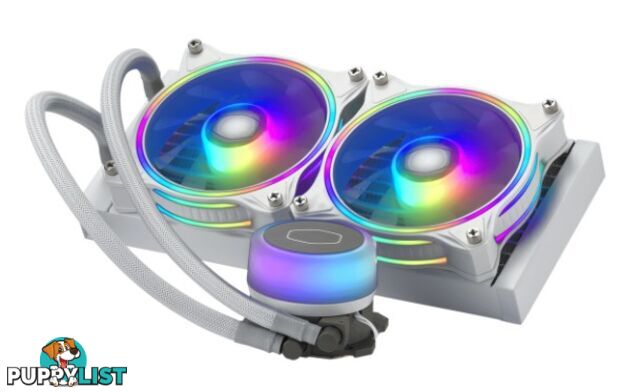 Cooler Master MLX-D24M-A18PW-R1 ML240 Illusion Addressable RGB White - Cooler Master - 884102089725 - MLX-D24M-A18PW-R1