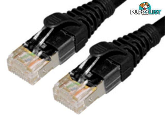 Comsol STP-02-C6A-BLK 2M 10GbE Cat 6A S/FTP Shielded Patch Cable - Black - Comsol - 9332902010759 - STP-02-C6A-BLK