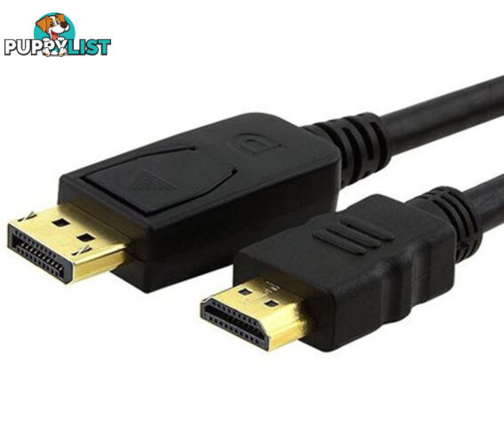 Astrotek AT-DPHDMI-2 DisplayPort DP to HDMI Adapter Converter Cable 2m - Astrotek - 9320422518497 - AT-DPHDMI-2