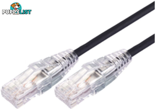 Comsol UTP-.5-C6A-UT-BLK 0.5m RJ45 Cat 6A Ultra Thin Patch Cable - Black - Comsol - 9332902018038 - UTP-.5-C6A-UT-BLK