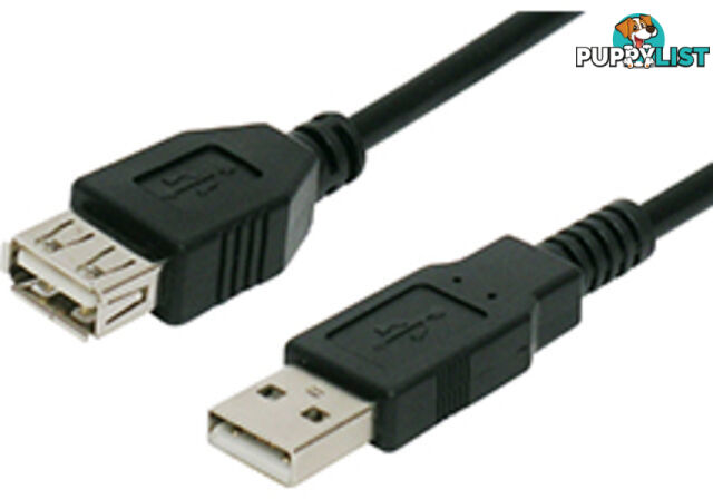 Comsol USB2-AA-01 1M USB 2.0 cable type A male-A female - 480Mbps - Comsol - 9332902002396 - USB2-AA-01