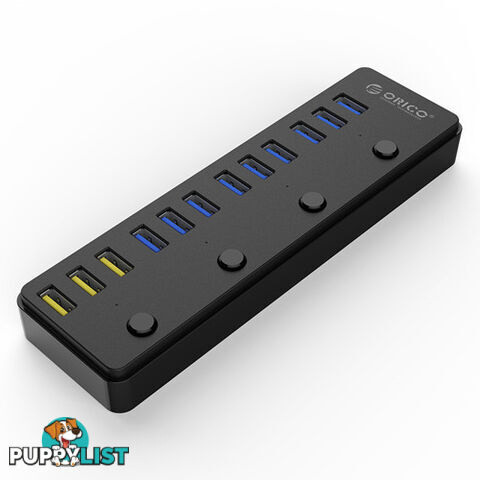 Orico P12-U3-AU-BK 12 Port USB3.0 Hub With BCI1.2 Technology - Orico - 6954301186106 - P12-U3-AU-BK