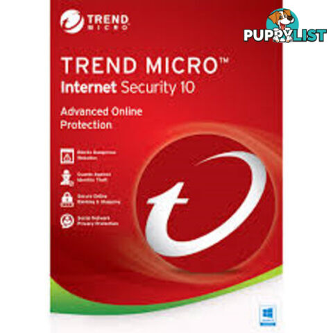 Trend Micro Internet Security 10 1 Yr OEM 1 User 3 Devices - Trend Micro - 9342003004052 - TICIWWM9XSBXE0