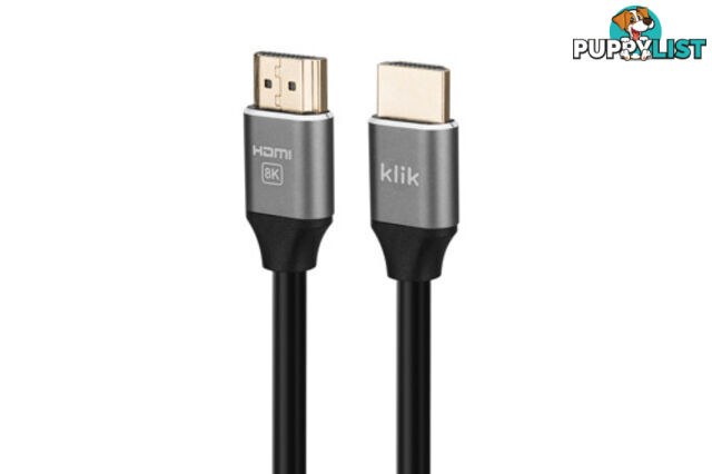 Klik KHM8K02-B 2m Ultra High Speed HDMI Cable with Ethernet - Comsol - 9332902020246 - KHM8K02-B