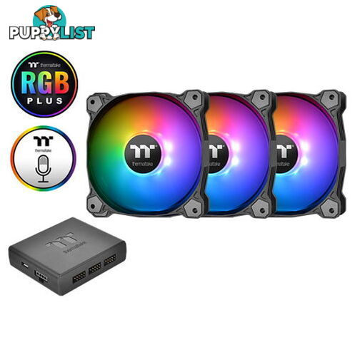 Thermaltake CL-F063-PL12SW-A Pure Plus 12 LED RGB Radiator Fan TT Premium Edition (3-Fan Pack) - Thermaltake - 4711246870697 - CL-F063-PL12SW-A