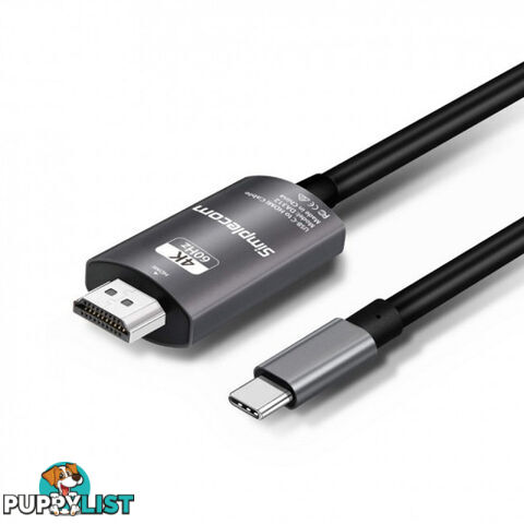 Simplecom DA312 USB3.1 Type C to HDMI Calbe 2m 4K@60Hz HDCP Aliminium Shell - Simplecom - 9350414001744 - DA312