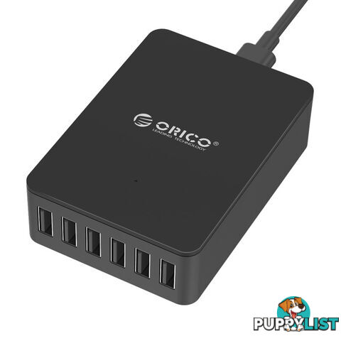 Orico CSE-6U-BK 50w 6 Port Smart Desktop USB Charger - Orico - 6936761817554 - CSE-6U-BK