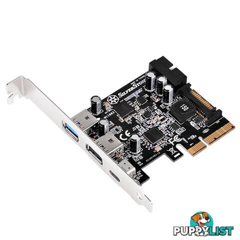 SilverStone ECU05 USB 3.1 PCI-E Controller Card SST-ECU05 - Silverstone - 4710007223062 - SST-ECU05