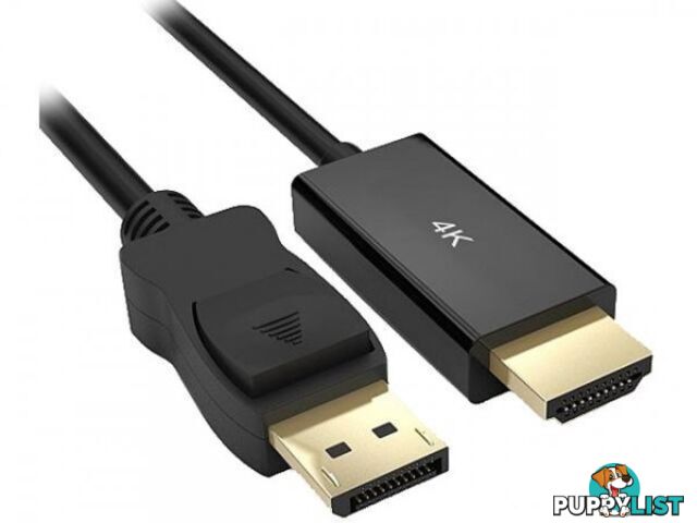 Simplecom DA201 4K DisplayPort to HDMI Cable 2160P Ultra HD 1.8M - Simplecom - 9350414000730 - DA201