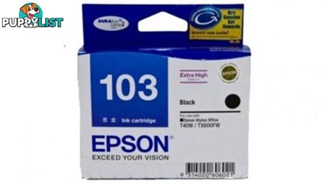 Epson T103192 Extra High Capacity Black Ink C13T103192 - Epson - 9314020606021 - C13T103192