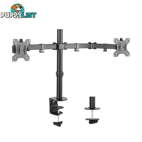 Brateck LDT12-C024N Dual Screens Economical Double joing Articulationg Steel Monitor Stand 13-32" monitor up to 8Kg/screen - Brateck - 9341756016541 - LDT12-C024N