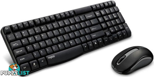 Rapoo RP-X1800S X1800S Wireless Keyboard and Mouse Combo Black - Rapoo - 6940056169020 - RP-X1800S