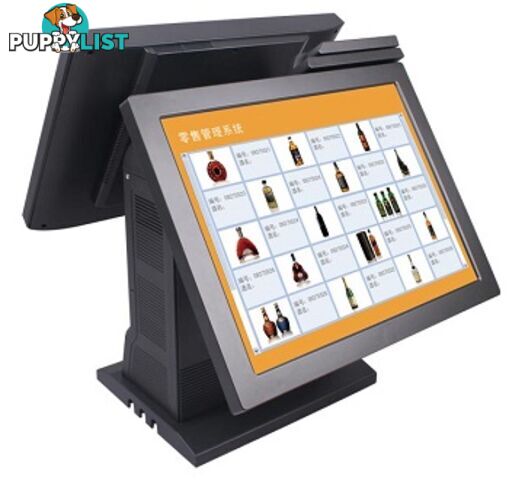 POS Terminal with Double 15" LCD - ZQ-9090D - Generic - ZQ-9090D