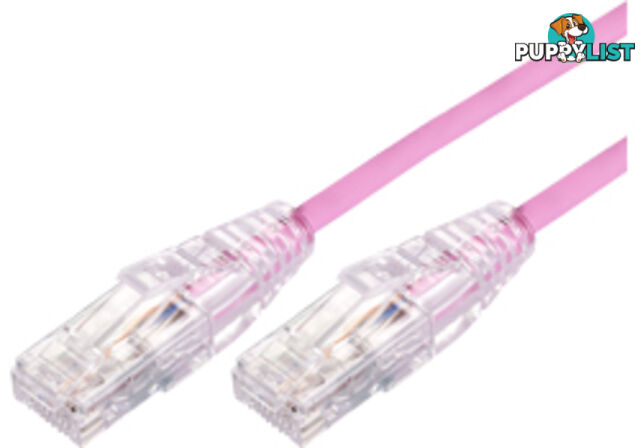 Comsol UTP-03-C6A-UT-PNK 3m RJ45 Cat 6A Ultra Thin Patch Cable - Pink - Comsol - 9332902018489 - UTP-03-C6A-UT-PNK