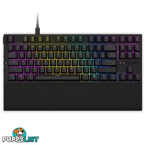 NZXT KB-1TKUS-BR Function TKL Compact Keyboard Black with Gateron Red Switches - NZXT - 5060301696086 - KB-1TKUS-BR