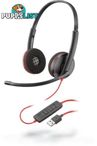 Plantronics 209745-22 Blackwire 3220 USB Type-A Corded Stereo UC Headset - Plantronics - 017229162747 - 209745-22