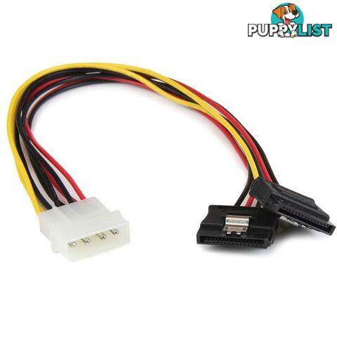 StarTech PYO2LP4LSATA 12 LP4 to 2x latching SATA Y Cable - StarTech - 065030848923 - PYO2LP4LSATA