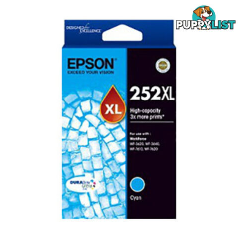 Epson C13T253292 252 Cyan High Yield Ink Cartridge - Epson - 9314020615009 - C13T253292