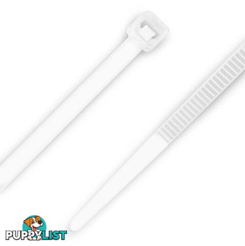 Alogic NC125WHT Nylon Cable Tie White 100mm X 2.5mm - (Bag of 100) - Alogic - 9350784009555 - NC125WHT