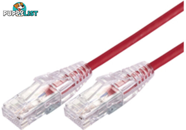 Comsol UTP-.5-C6A-UT-RED 0.5m RJ45 Cat 6A Ultra Thin Patch Cable - Red - Comsol - 9332902018106 - UTP-.5-C6A-UT-RED