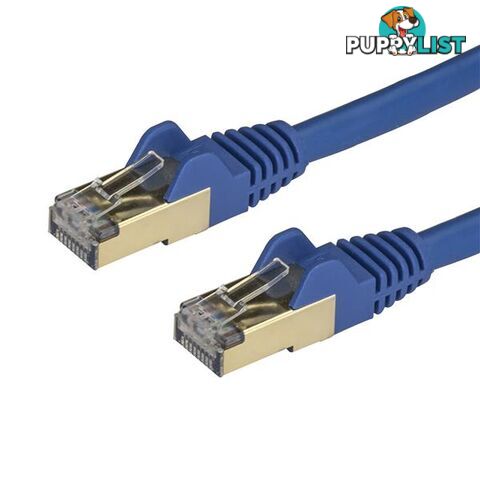 StarTech 6ASPAT1MBL 1m Blue Cat6a Ethernet Cable - Shielded (STP) - StarTech - 065030873253 - 6ASPAT1MBL