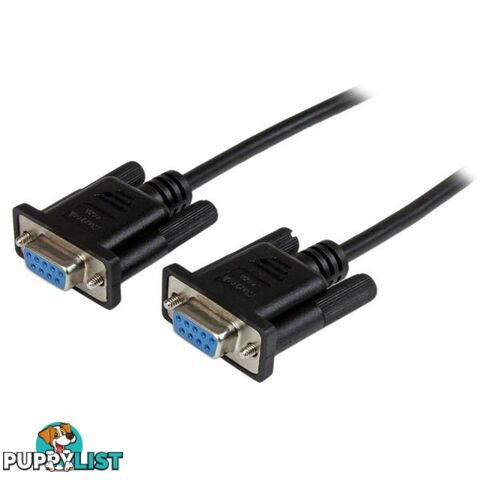 StarTech SCNM9FF1MBK 1m Female to Female RS232 Serial Null Modem Cable - Black - StarTech - 065030859578 - SCNM9FF1MBK