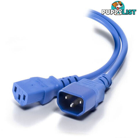 Alogic MF-C13C14-02-BLU 2m IEC C13 to IEC C14 Computer Power Extension Cord Male to Female BLUE - Alogic - 9350784005694 - MF-C13C14-02-BLU