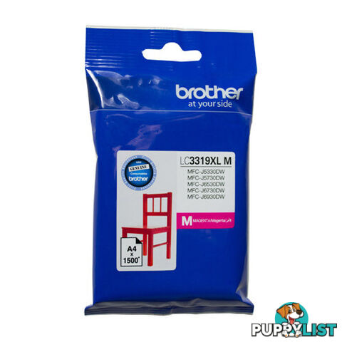 Brother LC-3319XLM LC-3319XL Magenta Ink 1.5K - Brother - 4977766767286 - LC-3319XLM