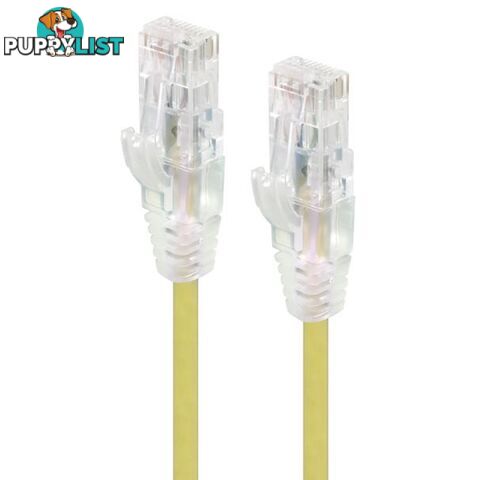 Alogic C6S-0.50YEL 0.50m Yellow Ultra Slim Cat6 Network Cable UTP 28AWG - Alogic - 9350784011183 - C6S-0.50YEL