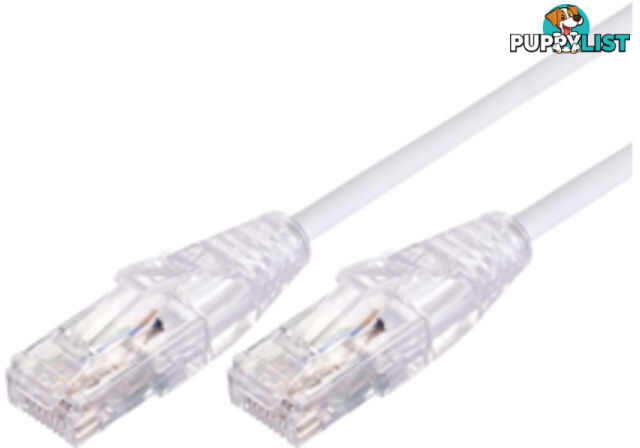 Comsol UTP-03-C6A-UT-WHT 3m RJ45 Cat 6A Ultra Thin Patch Cable - White - Comsol - 9332902018519 - UTP-03-C6A-UT-WHT