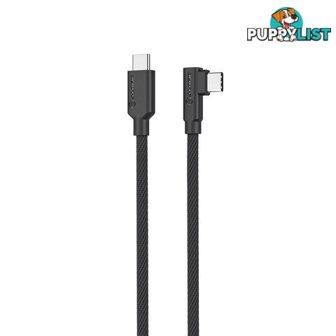 ALOGIC ELPRACC01-BK Elements Pro Right Angle USB-C to USB-C Cable Male to Male 1m - Alogic - 9350784025135 - ELPRACC01-BK