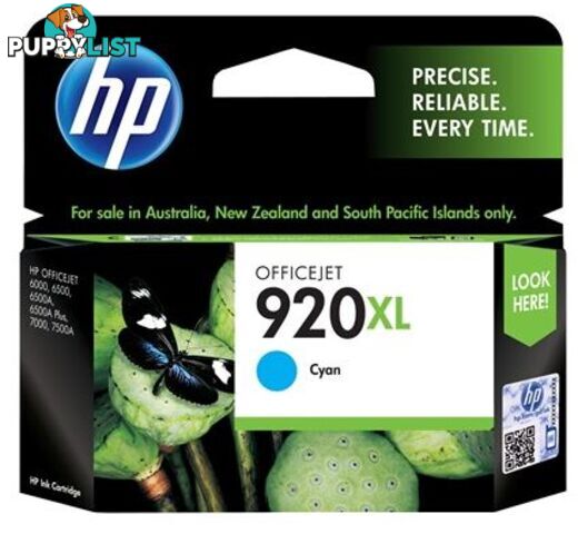 HP CD972AA 920XL CYAN INK CARTRIDGE,OFFICEJET 6500 - HP - 886111799732 - CD972AA