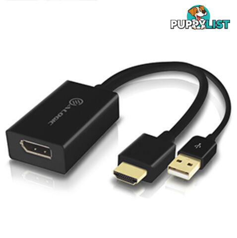 Alogic HDDPU-ACTV HDMI Male to DisplayPort Female Adapter with USB Cable - Alogic - 9350784010452 - HDDPU-ACTV